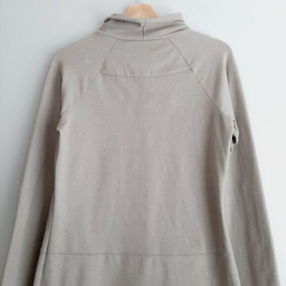 LOLE Evolt Long Utility Sleeve Casual Mini Dress Shawl Neck Beige Sz M - Picture 11 of 15